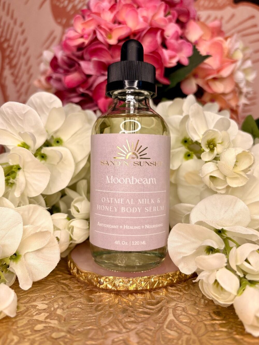 NEW Sand N Sunset Moonbeam Oatmeal Milk & Honey Body Oil 4 oz